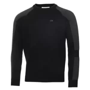 Calvin Klein VELETO CREW SWEATER - BLACK - M