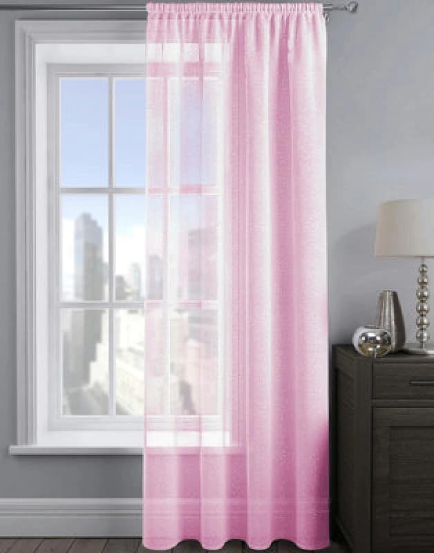 Velosso Alessandria Sparkle Slot Top Voile Panel - Baby Pink