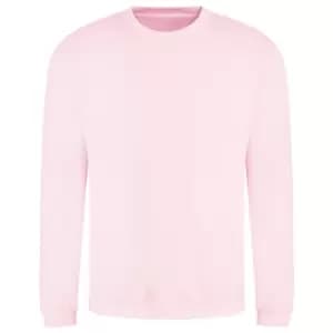 AWDis Adults Unisex Just Hoods Sweatshirt (5XL) (Baby Pink)