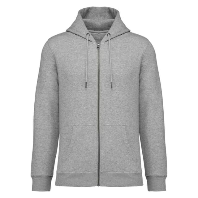 Native Spirit Mens Full Zip Hoodie in Light Grey Size: 2XS Light Grey Male 2XS