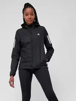 adidas Own The Running Womens Jacket - Black Size M Women