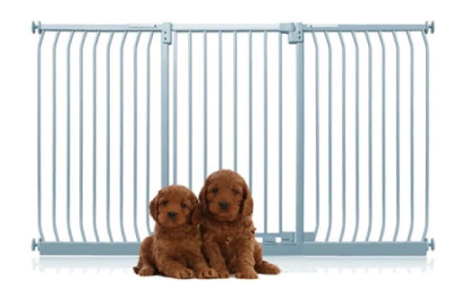Bettacare Extra Tall Elite Dog Gate, 197Cm - 206Cm, Matt Grey, Extra Tall 96.8Cm In Height, Pressure Fit Pet Gate