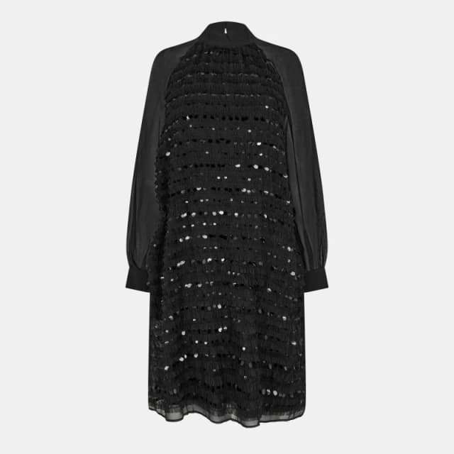 French Connection Womens Carina Embellished Shift Dress 01-Blackout female 6 (2XS)