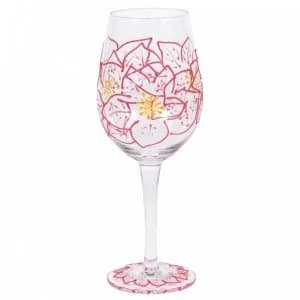 Poinsettias Wine Glass