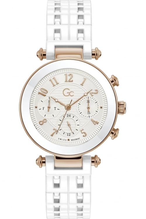 Gc White Ladies Watch - Y65001L1MF