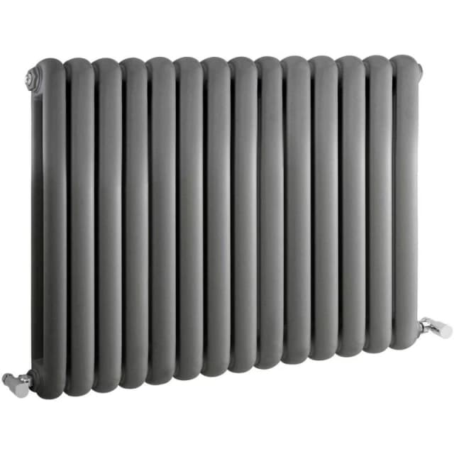 HUDSON REED Hudson Reed - Salvia Double Designer Horizontal Radiator 635mm h x 853mm w - Anthracite HSA008