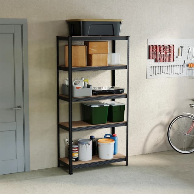 Lassic Home Vida 5 Tier Garage Shelf Black unisex 5 Tier