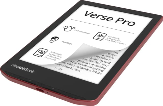 PocketBook Verse Pro e-book reader Touch Screen 16GB WiFi Black. Red
