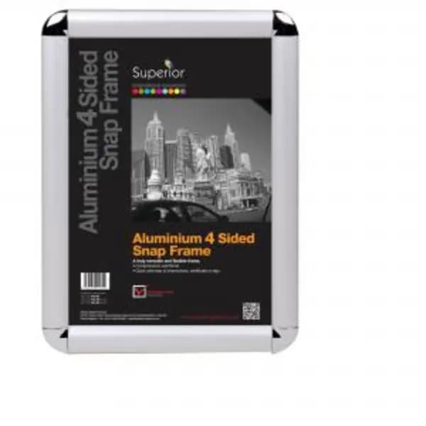 SECO Seco A5 Snap Frame with Round Corners 25mm Silver - ROUNDA5 ROUNDA5