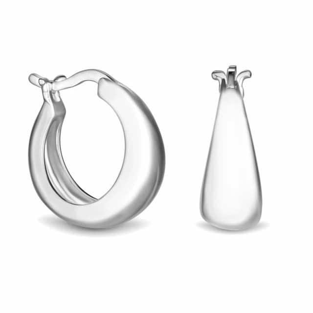 Simply Silver Sterling Silver 925 Polished Small Hoop Earrings Silver female