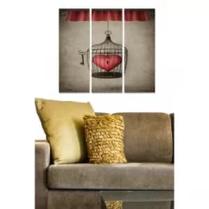 MDF45081946 Multicolor Decorative MDF Painting (3 Pieces)