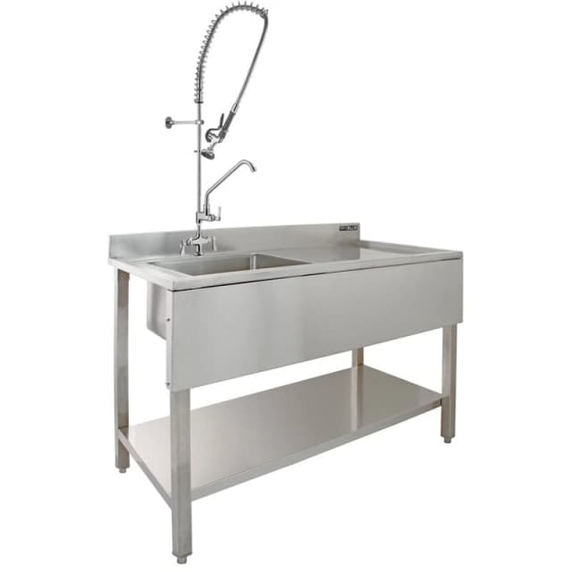 Monstershop KUKoo Commercial Sink & Pre-rinse Tap - Right Hand Drainer 23893