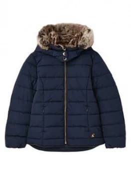 Joules Girls Cassington Short Padded Coat - Navy