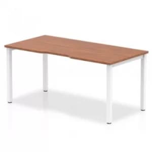Trexus Bench Desk Individual White Leg 1600x800mm Walnut Ref BE109