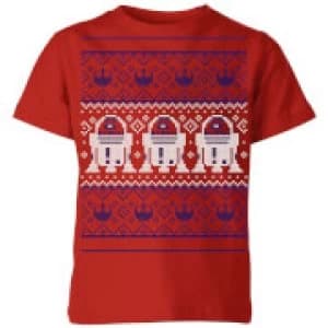 Star Wars R2-D2 Knit Kids Christmas T-Shirt - Red - 11-12 Years
