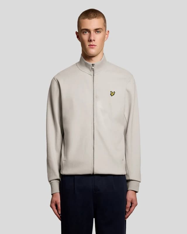 Lyle & Scott Mens Cotton Blend Track Jacket in Pink