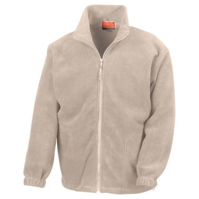 Result Mens Polartherm Fleece Jacket in Natural Size: Small Natural Male S
