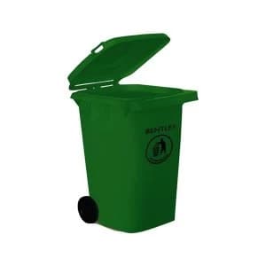 Wheelie Bin 240 Litre High Density Polythene Green with Rear Wheels