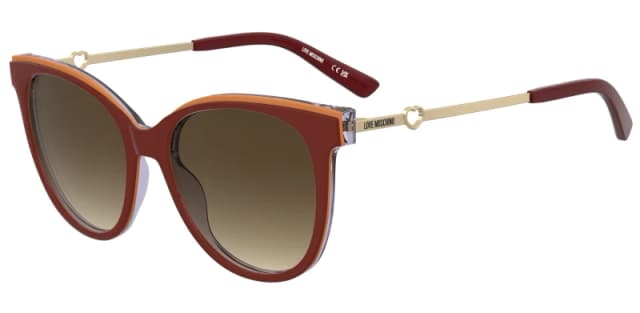 Moschino Womens Square Sunglasses Red Multic female 54 cm