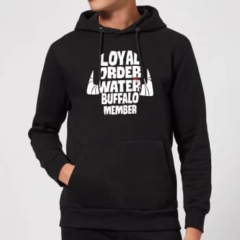The Flintstones Loyal Order Of Water Buffalo Member Hoodie - Black - S
