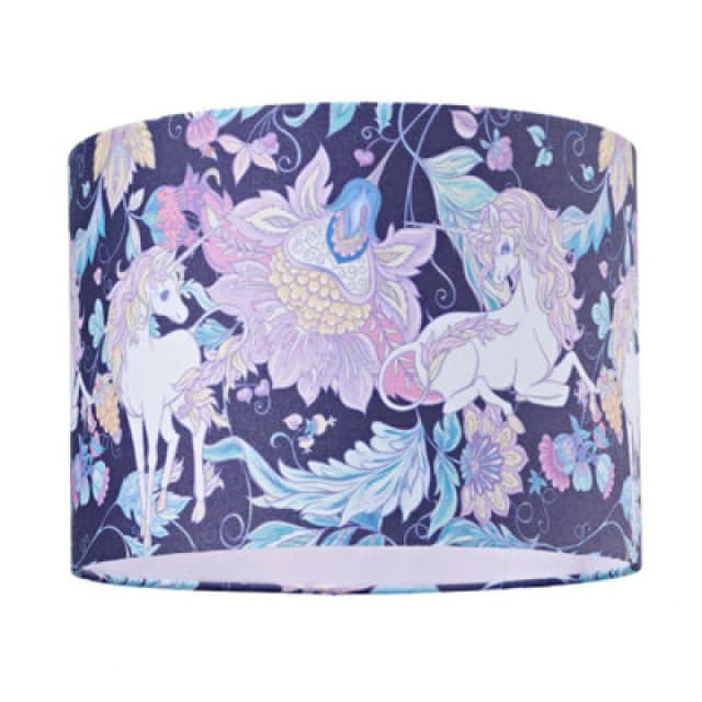 Happy Homewares Feminine Purple & Pink Cotton 10 Shade With Elegant Unicorns And Green Flowers