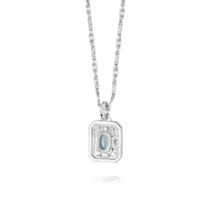 Daisy London December Blue Topaz Birthstone Necklace Sterling Silver