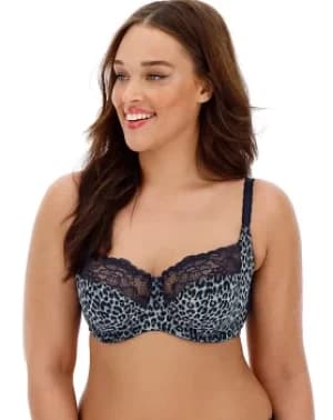 Panache Jasmine Animal Navy Balcony Bra
