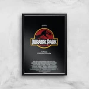 Jurassic Park Giclee Art Print - A2 - Black Frame