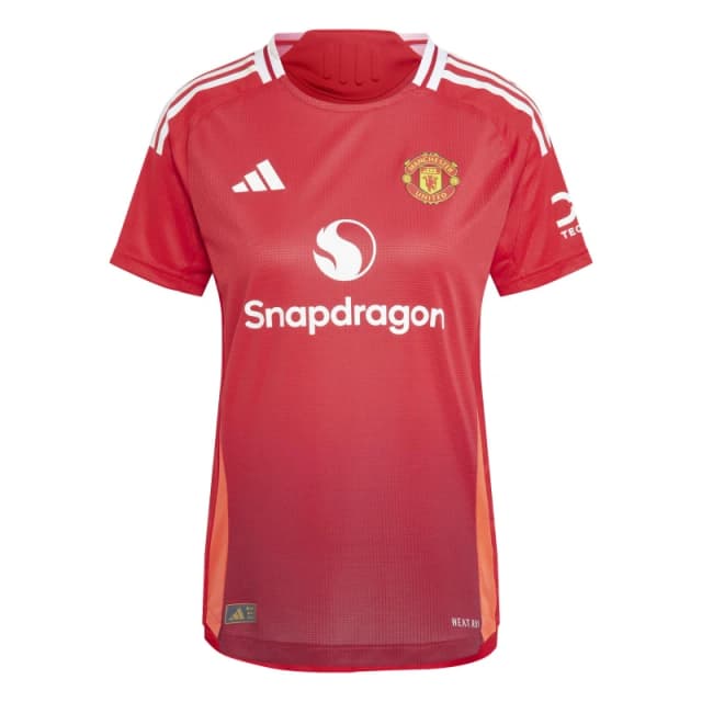 adidas Manchester United Authentic Home Shirt 2024 2025 Womens Mufc Red female 8 (XS)