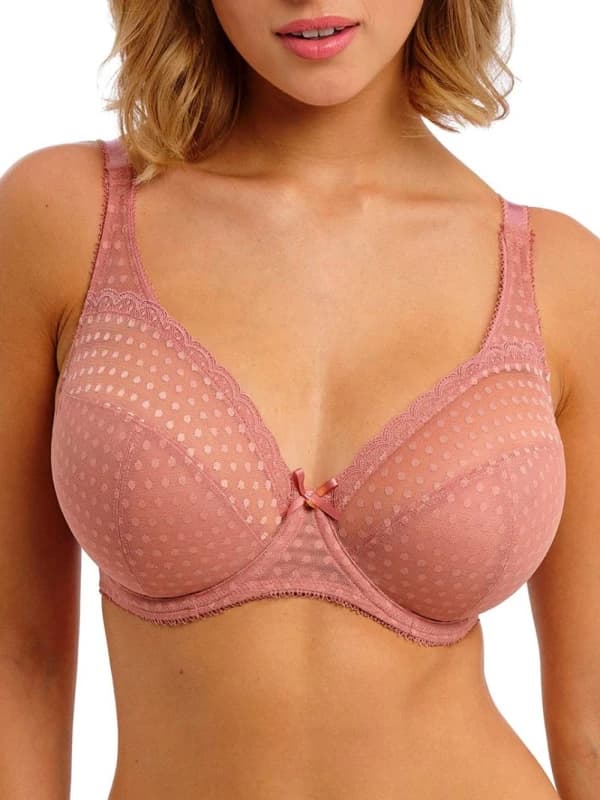 Freya Womens Spot-Light Plunge Bra in Pink Size: 34F Pink Female 34F