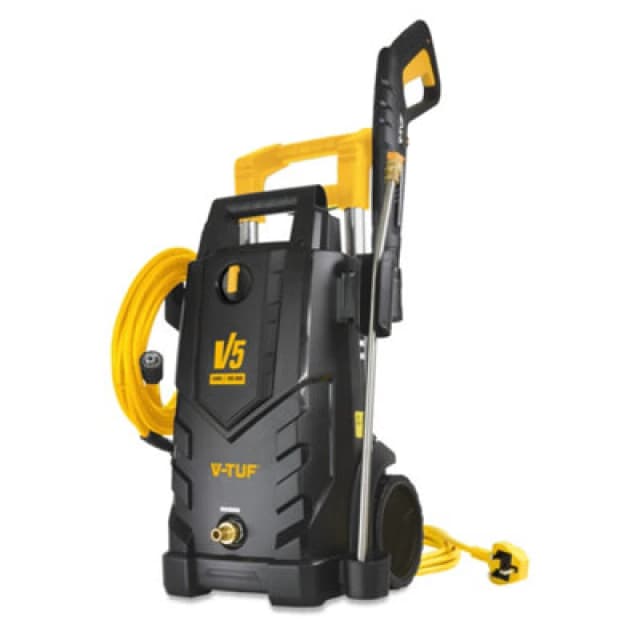 V-Tuf V5 240V X2 Tough Diy Electric Pressure Washer - 2400Psi, 165Bar, 7.2L/min - 8 M Hi-Vis Hose & 5M Cable