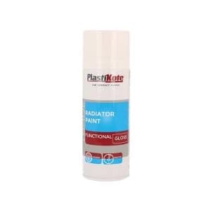 PlastiKote Trade Radiator Spray Paint Satin White 400ml