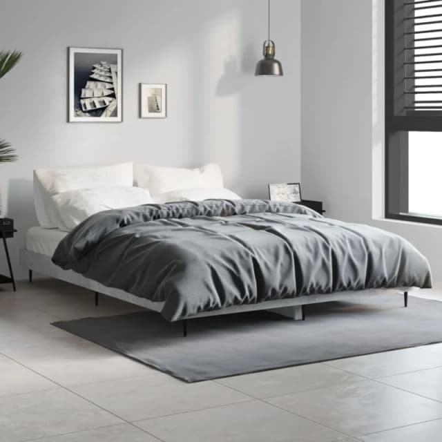 VIDAXL Bed Frame without Mattress Concrete Grey 140x190cm Vidaxl 8720845797669