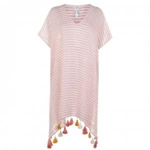 Seafolly Stripe Kaftan - INKA Pink