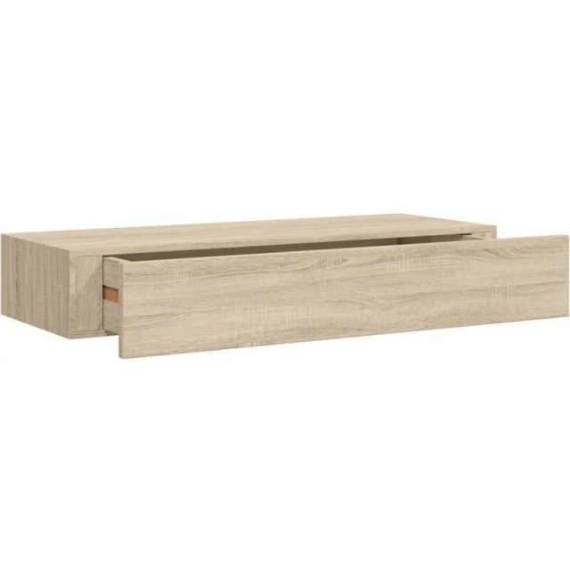 VIDAXL Wall-mounted Drawer Shelf Oak 60x23.5x10cm MDF vidaXL 8720286418864