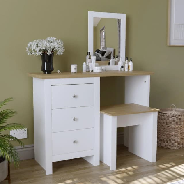 Lassic Vida Designs Arlington Dressing Table Set White unisex One Size