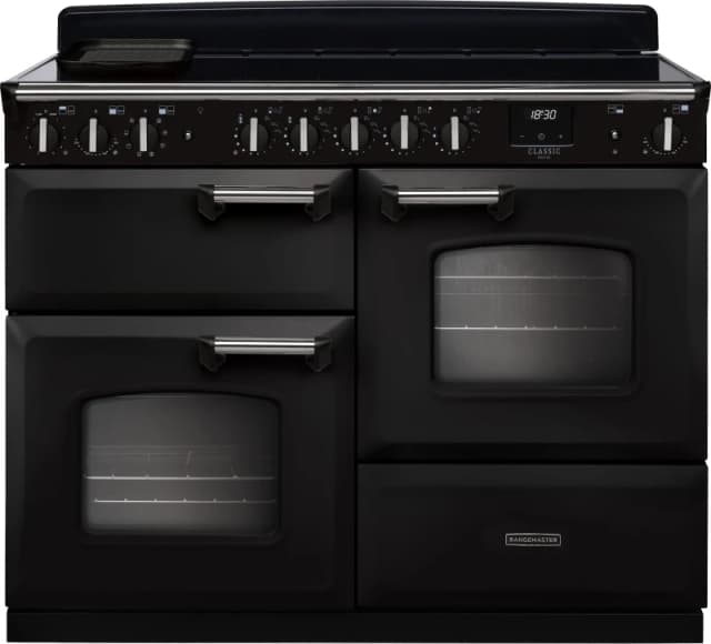 Rangemaster CLDLO110EIPCBL/CM1 Classic Deluxe OC 110cm Induction Range Cooker Chrome Trim 14758 - CHARCOAL BLACK CLDLO110EIPCBL/CM1