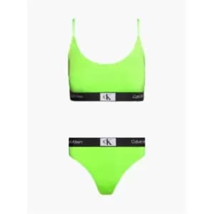 Calvin Klein 1996 Bralette and Thong Set - Green