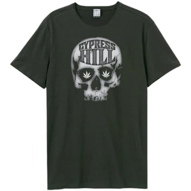 Amplified Amplified Men Kind Skull Cypress Hill T-Shirt in Charcoal Size: X-Small Charcoal XS Male 5063750849423