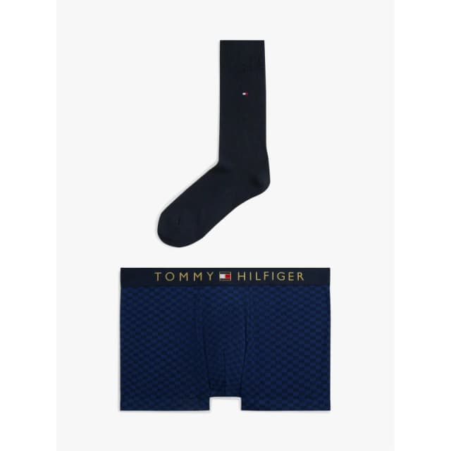 Tommy Hilfiger Gold Waistband Trunk & Sock Set Navy/Navy male Medium