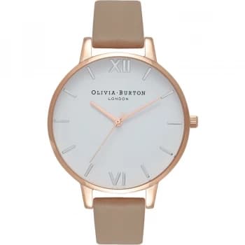 White Dial Rose Gold Silver & Sand Watch