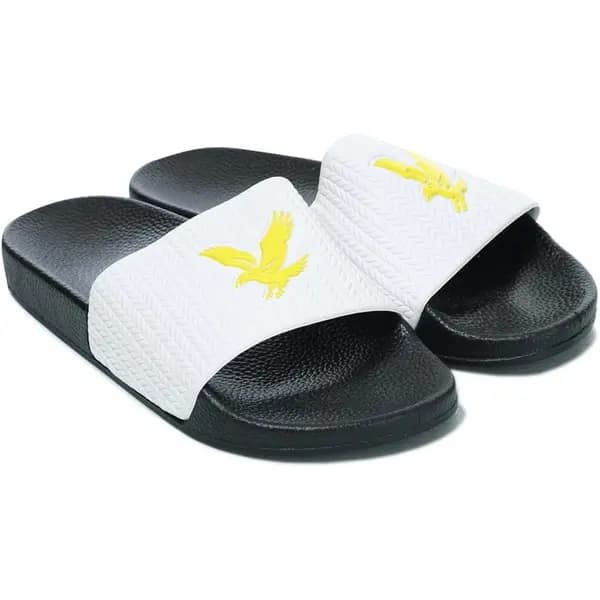 Lyle and Scott Eagle Slides - Black UK 2.5