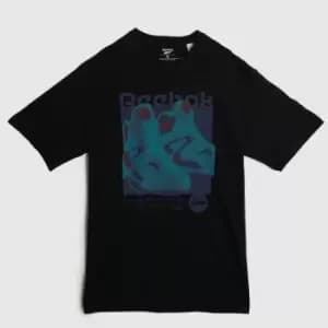 Reebok Gs Reebok Retro Pump T-Shirt, Black, Male, T-Shirts, HH8552