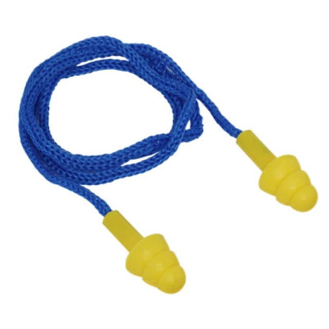 Sealey Worksafe Ear Plugs Disposable Corded Snr Rating 38Db 50 Pairs Soft Foam 402/50