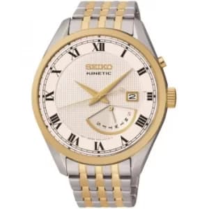 Mens Seiko Dress Retrograde Kinetic Watch