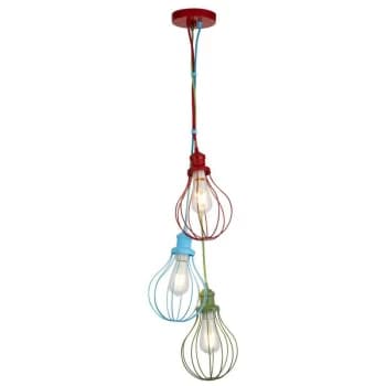 Searchlight Kids 3 Light Mu Lighti Drop Balloon Cage Pendant Mu Lighti - Colour