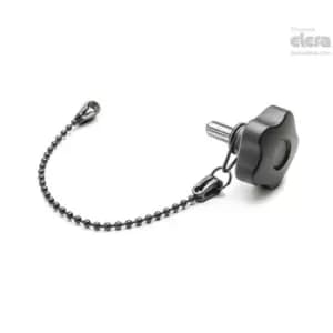 ELESA Lobe knob-VCT.25 p-M5x10-LP-C9 Black