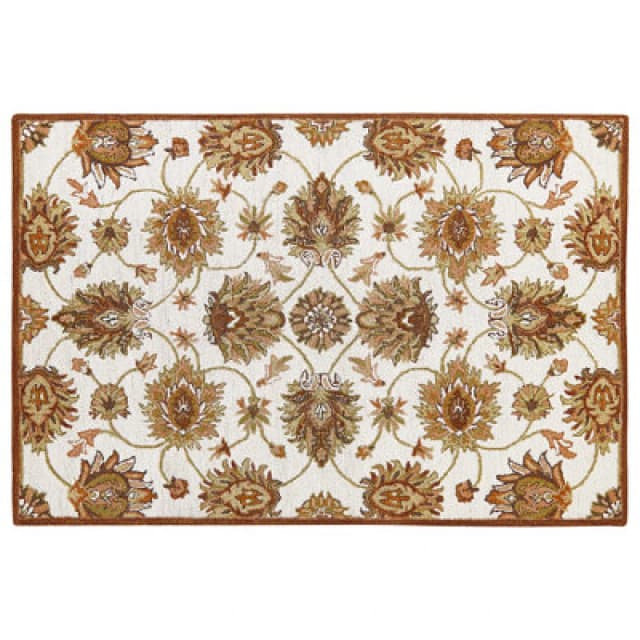 Beliani Rug Ezine Beige 160 X 230 Cm Wool