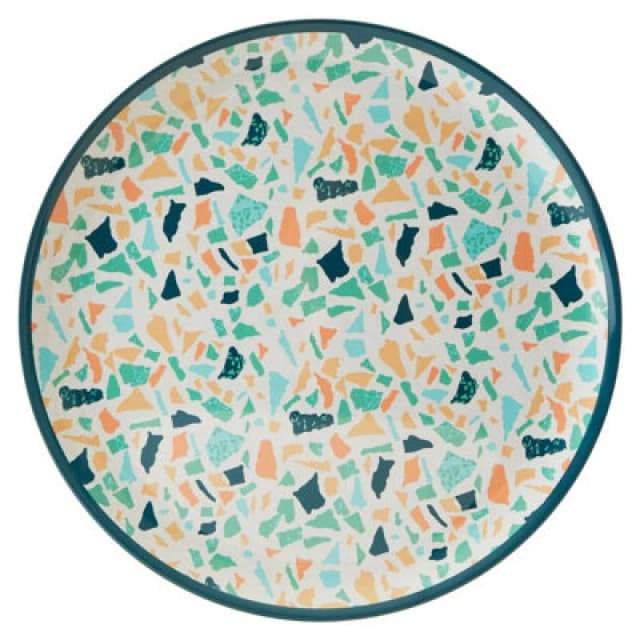 Premier Housewares Assorted Terrazzo Tray, Versatile Round Tray, Minimalist Snack Tray, Lightweight And Compact Outdoor Tray, Multi