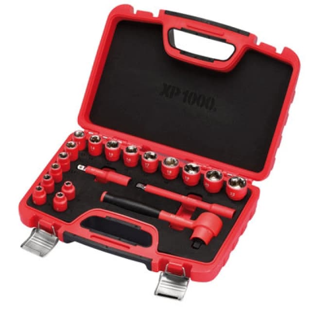 Draper XP1000 19 Piece 3/8" Drive VDE Insulated Socket Set 16306 Drive: 3/8"